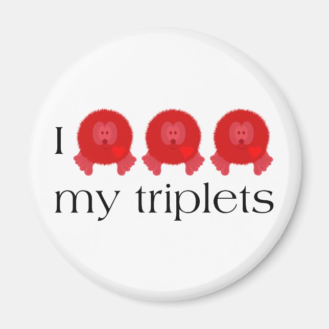 Pom Pom Triplets Magnet (Vorne)