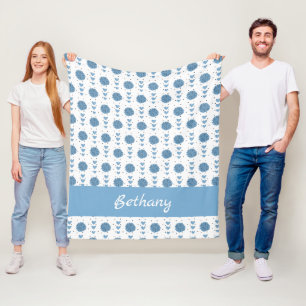 Pom Poms & Hearts Muster Fleecedecke