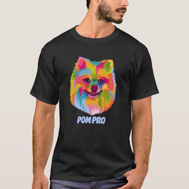 Pom Pro Spitz Spaß Pom Pom Animal Pug Dog T-Shirt (Vorderseite)