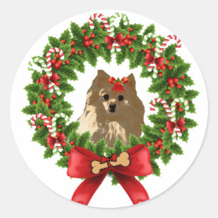 Pom Wreath Holiday Sticker
