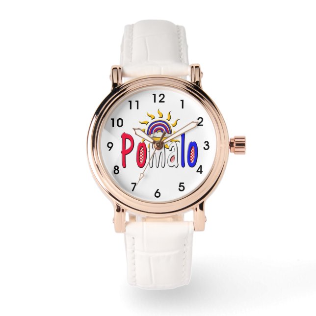 Pomalo - Kroatische Entspannung mit Sonne & Regenb Armbanduhr (Vorderseite)