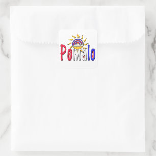 Pomalo - Kroatische Entspannung mit Sonne & Regenb Quadratischer Aufkleber