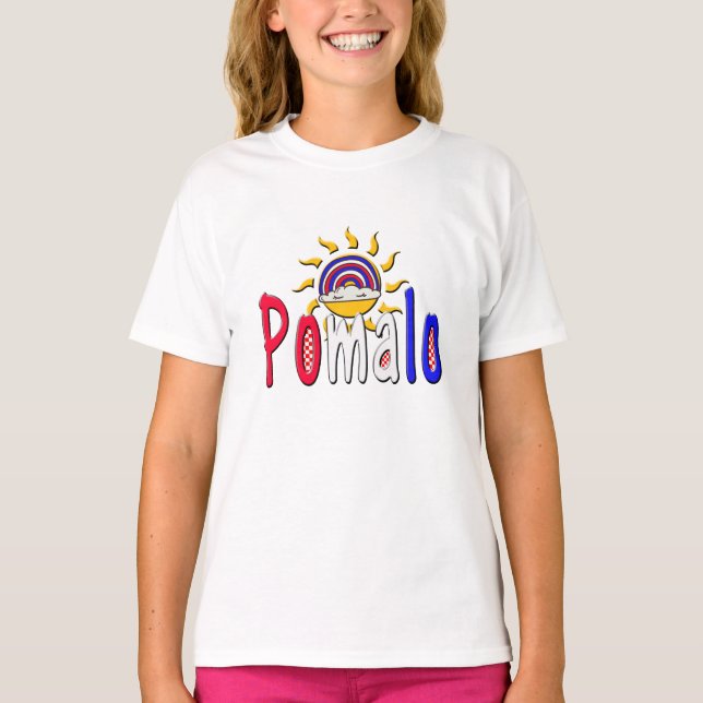 Pomalo - Kroatische Entspannung mit Sonne & Regenb T-Shirt (Vorderseite)