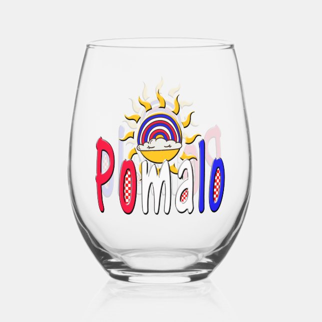 Pomalo - Kroatische Entspannung mit Sonne & Regenb Weinglas Ohne Stiel (Vorderseite)