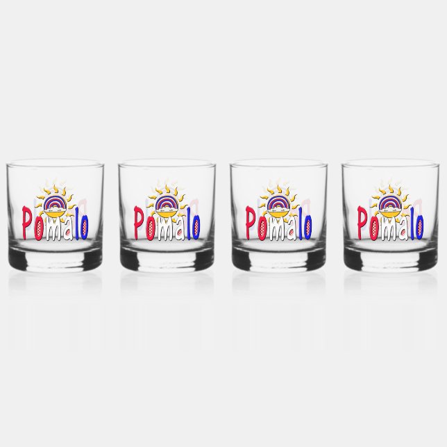 Pomalo - Kroatische Entspannung mit Sonne & Regenb Whiskyglas (Vorderseite)