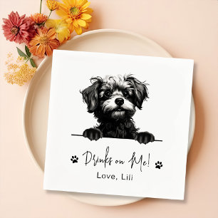 Pomapoo Dog Personalisierte Getränke auf mir Serviette