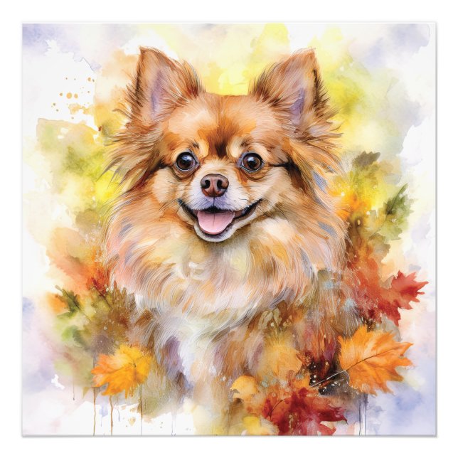 Pomchi Fall Watercolor Fotodruck (Vorne)