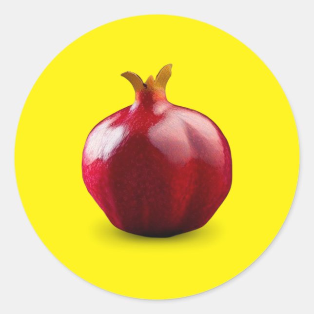 Pomegranat Classic Round Sticker (Vorderseite)