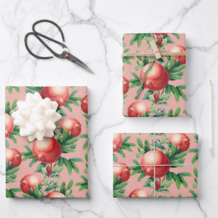 Pomegranat Muster Geschenkpapier Set