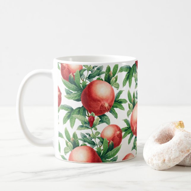 Pomegranat Muster Kaffeetasse (Mit Donut)