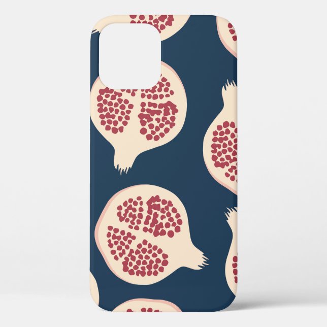 Pomegranat nahtloses Muster, Hintergrund mit Pomeg Case-Mate iPhone Hülle (Rückseite)
