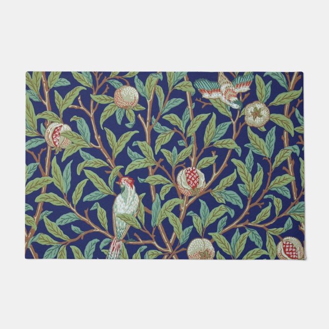 Pomegranat und Little Bird, William Morris Fußmatte (Vorderseite)