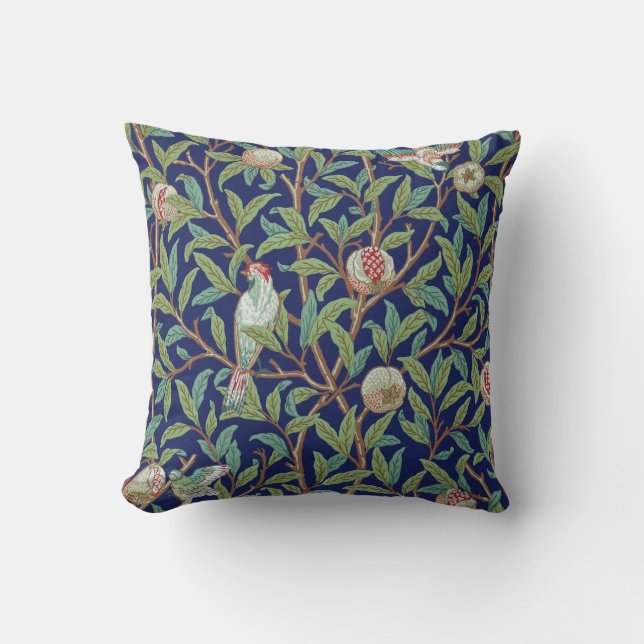 Pomegranat und Little Bird, William Morris Kissen (Vorderseite)