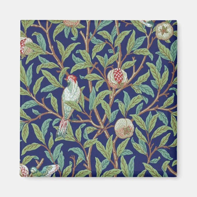Pomegranat und Little Bird, William Morris Magnet (Vorne)