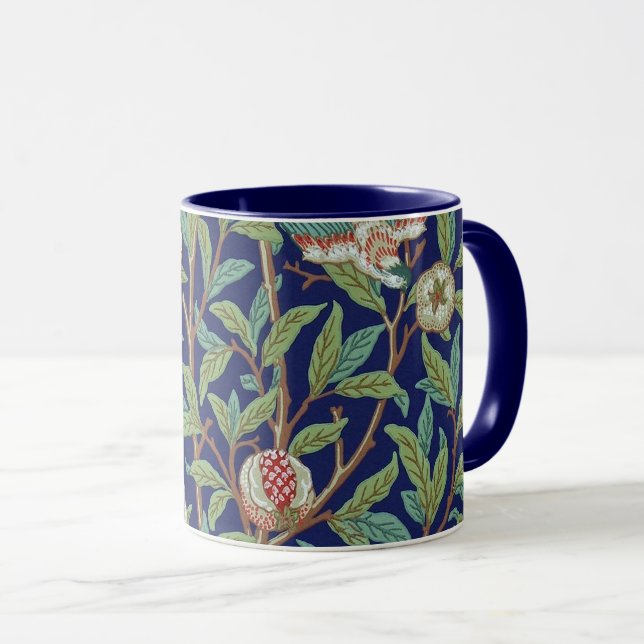 Pomegranat und Little Bird, William Morris Tasse (VorderseiteRechts)