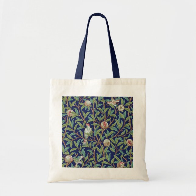 Pomegranat und Little Bird, William Morris Tragetasche (Vorne)