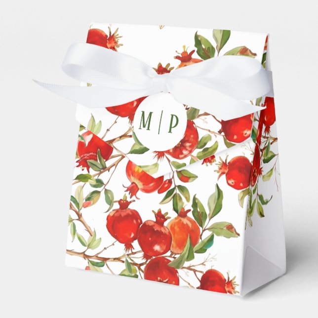 Pomegranat Wasserfarbe Thema Helle Farben Geschenkschachtel (Vorderseite)