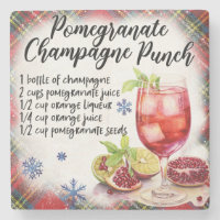 Pomegranate Champagne Punch Rezept Untersetzer