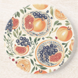 Pomegranate & Citrus Mittelmeerküste Sandsteinküst Getränkeuntersetzer