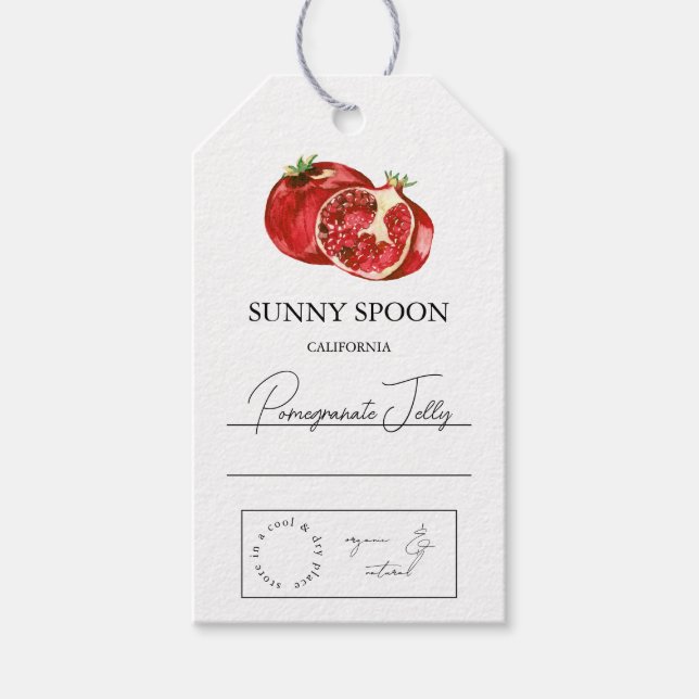 Pomegranate Hang Tag Geschenkanhänger (Vorderseite)