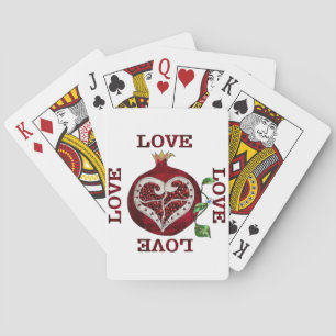 Pomegranate Heart LIEBE Valentine Spielkarten