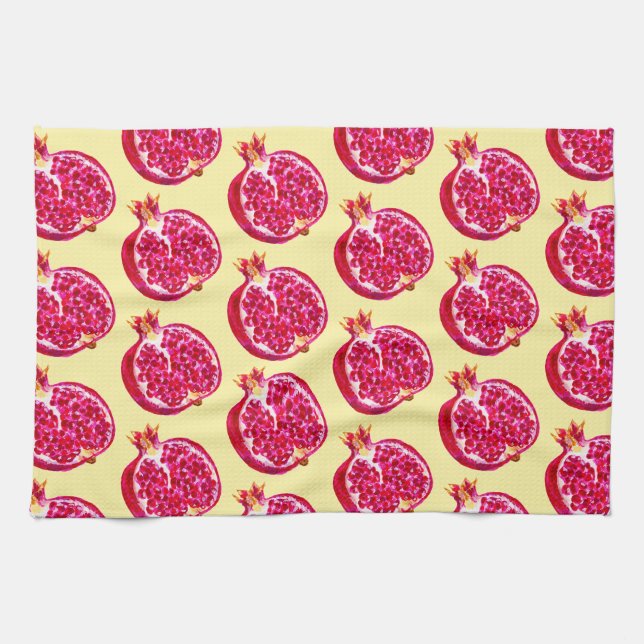 Pomegranate Küchentuch gelb (Horizontal)