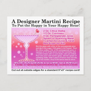 Pomegranate Martini Rezept Postkarte
