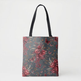 Pomegranate & Olive Botanical Tote Bag Tasche