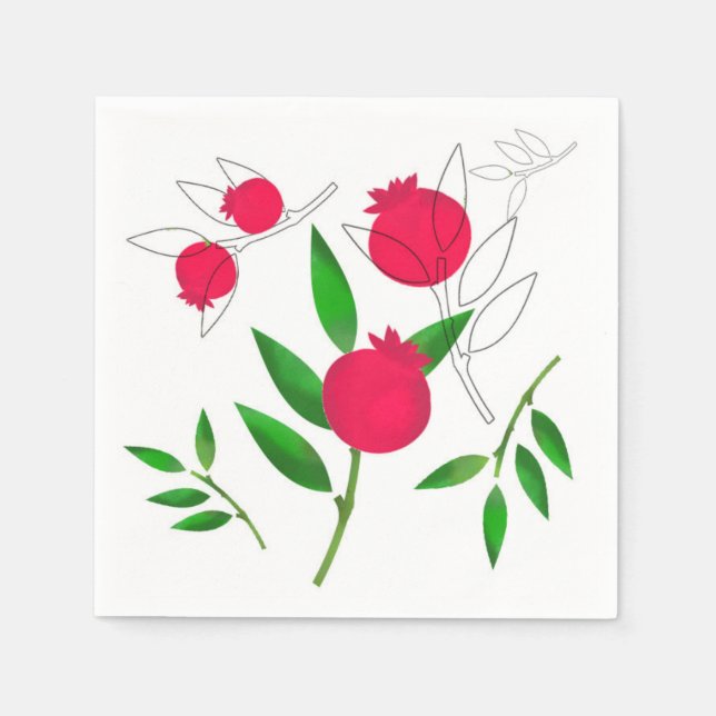 Pomegranate Paper Napkins Serviette (Vorderseite)