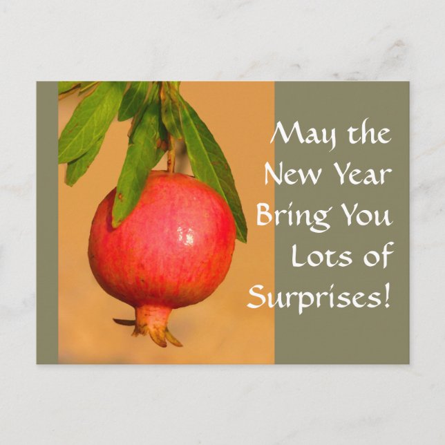 Pomegranate Rosh HaShana Feiertagspostkarte (Vorderseite)