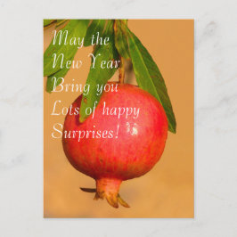 Pomegranate Rosh HaShana Postcard Feiertagspostkarte