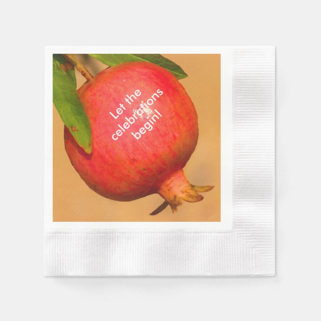 Pomegranate Rosh HaShana Serviette (Vorderseite)