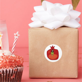 Pomegranate  runder aufkleber