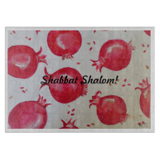 Pomegranate Shabbat Challah Board Schneidebrett