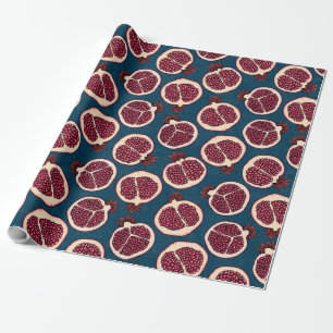Pomegranate slices wrapping paper geschenkpapier