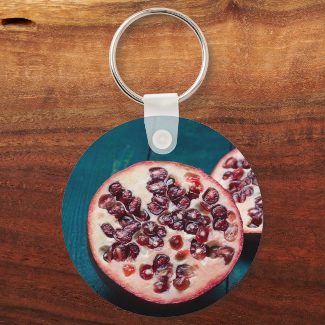 Pomegranate Vegan Obstkorb Gourmet Feinschmecker S Schlüsselanhänger (Vorderseite)