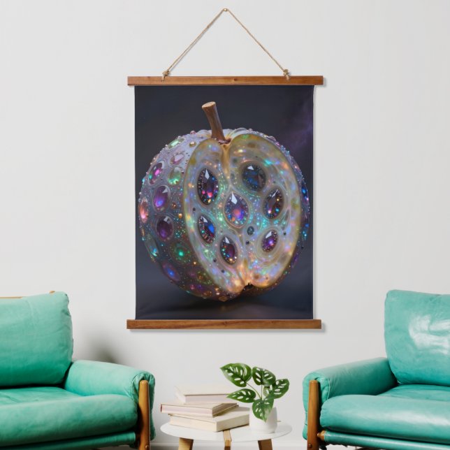 Pomegranate  wandteppich mit holzrahmen (Wohnzimmer)