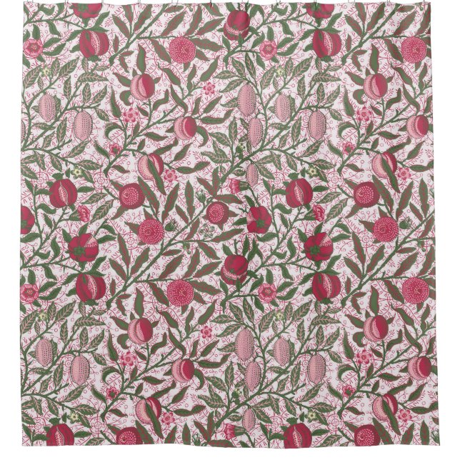 Pomegranate William Morris magenta Duschvorhang (Vorderseite)