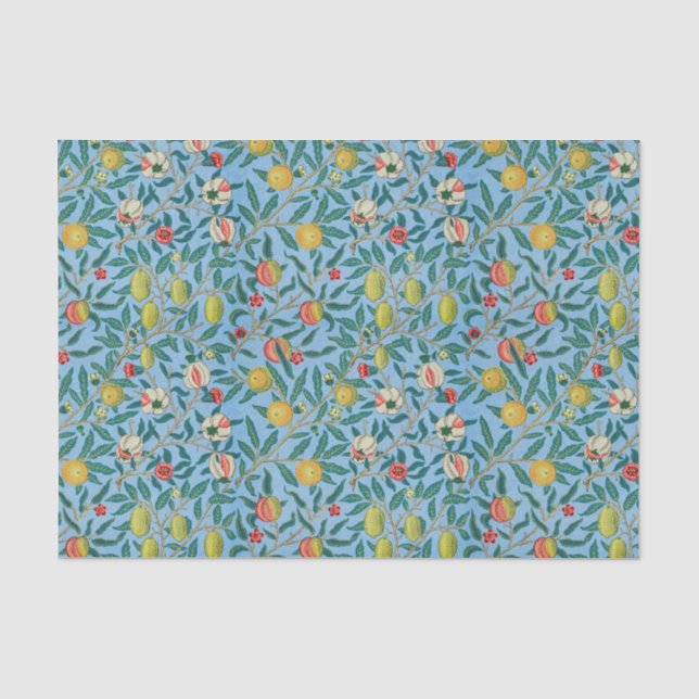 Pomegranate William Morris Original Blue Tissue Pa Seidenpapier (Vorderseite)