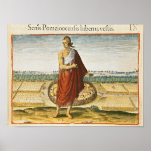 Pomeioc Elder in einem Winterkleid Poster
