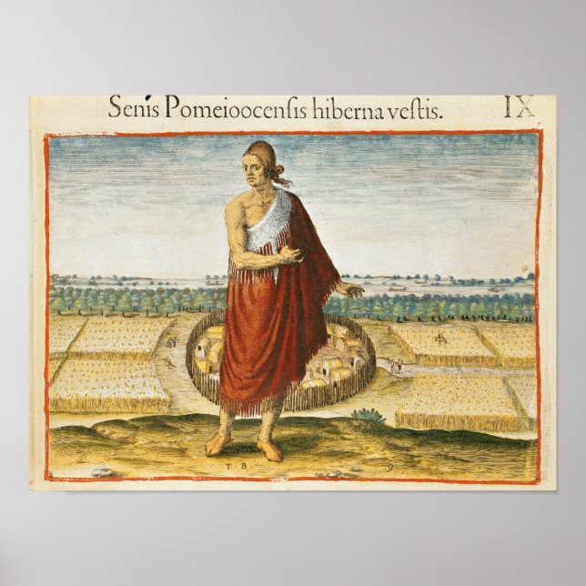 Pomeioc Elder in einem Winterkleid Poster (Vorne)