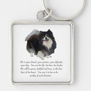 Pomeranian Andenken Hündin Schlüsselanhänger
