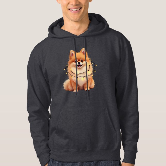 Pomeranian Christmas Hoodie (Vorderseite)