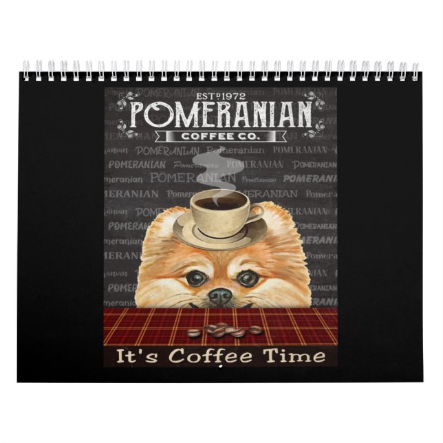 Pomeranian Dog Coffee Kalender (Titelbild)