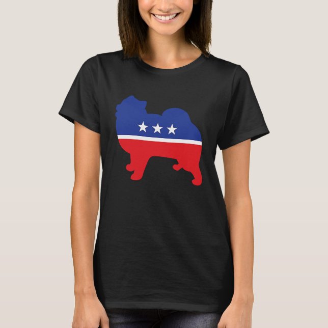 Pomeranian Dog  Political Symbol Election Mascot T-Shirt (Vorderseite)