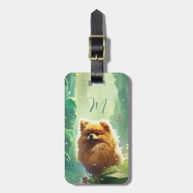Pomeranian-Gepäckanhänger Gepäckanhänger (Vorderseite vertikal)