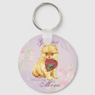 Pomeranian Heart Mom Schlüsselanhänger