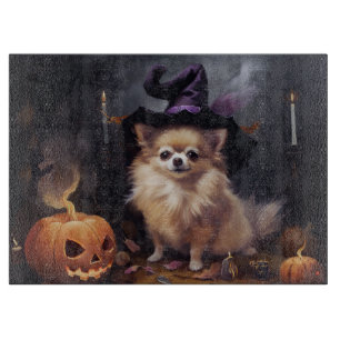 Pomeranian-Kürbisse Halloween Gruselig Schneidebrett