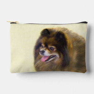 Pomeranian Malerei Orange Sable Originale Hunde Ku Zubehörtasche