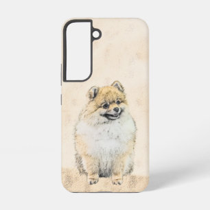 Pomeranian (Orange) Malerei - Originale Hunde Kuns Samsung Galaxy Hülle